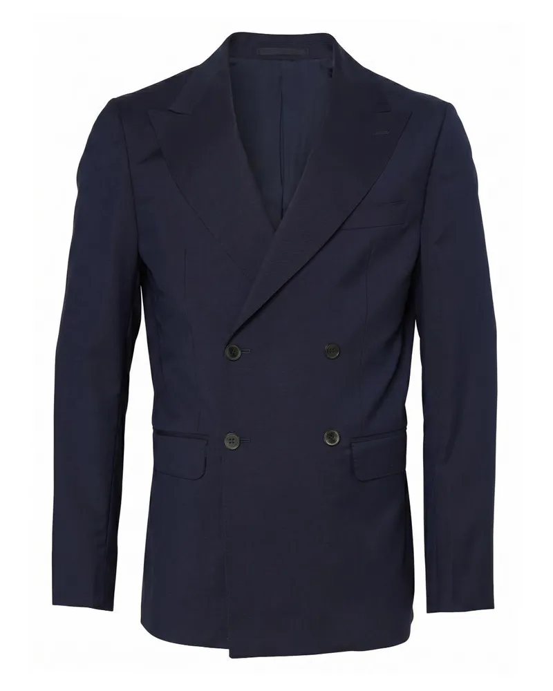 Low Brand Men's Blazer Blue Wool Jacket Navy