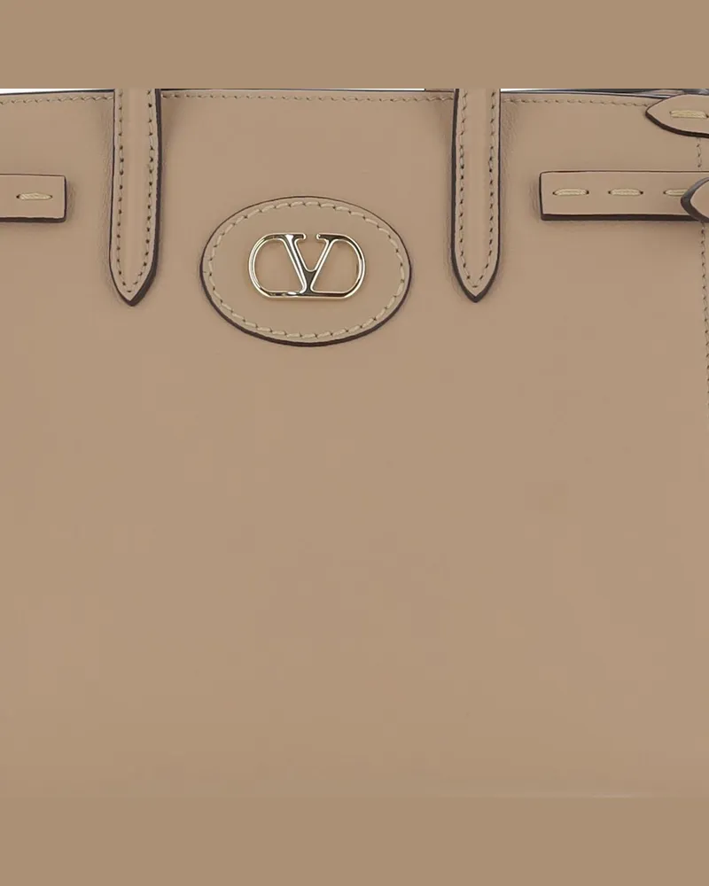 Valentino Garavani Women's Leather Handbag With Adjustable Inserts Beige Handbags Hand Bags Beige