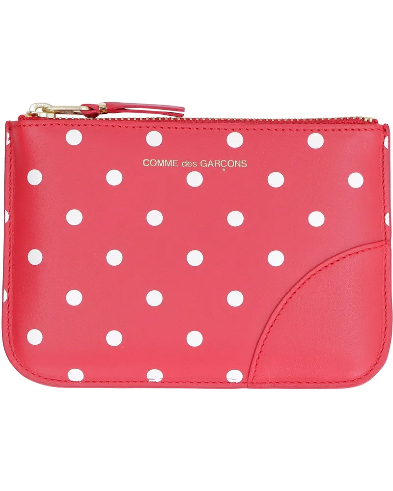 Comme des Garçons Men's Leather Pouch Red Cow Hide Wallets & Cardholders Red