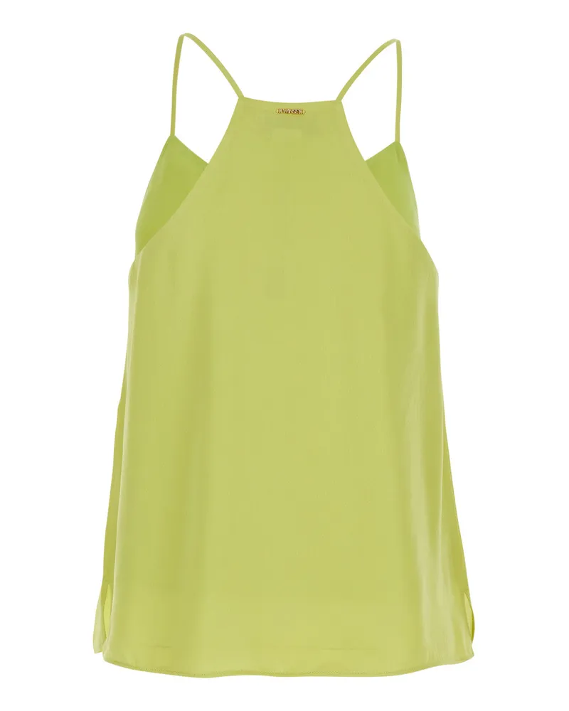 Twin-Set Women's Top V-Neck Green Viscose Tops Green