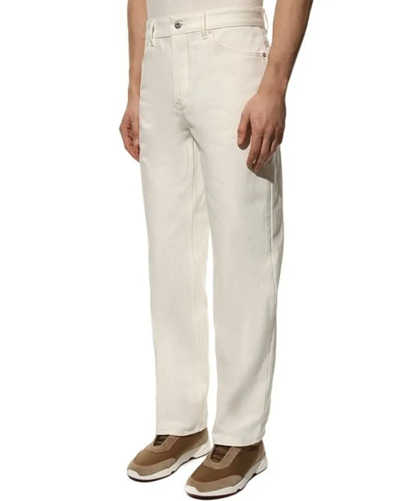Jil Sander Men's White Cotton Jeans Denim Clothing White