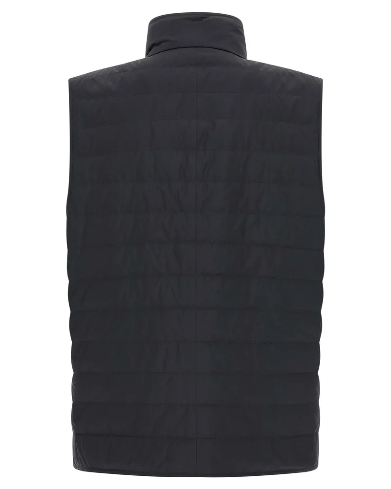 Brunello Cucinelli Quilted Goose Down Vest — Black Black