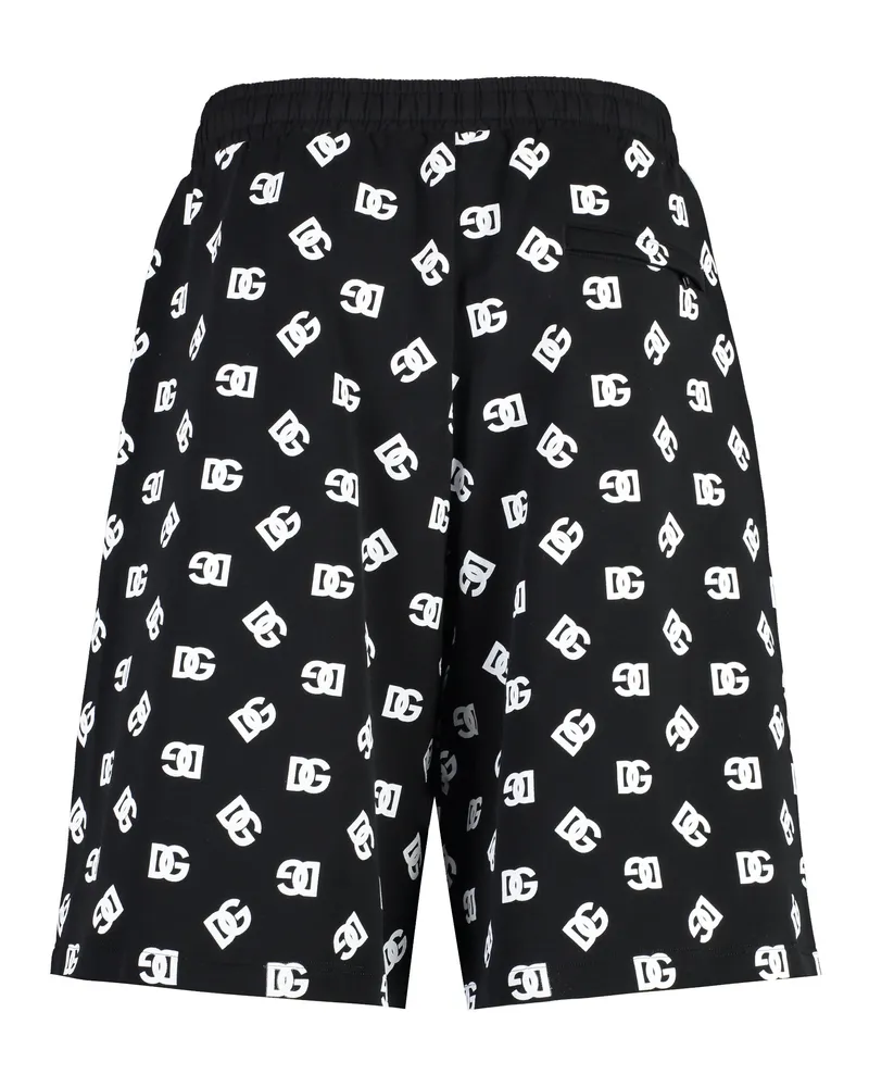 Dolce & Gabbana Men's Cotton Bermuda Shorts Black Elastane Black