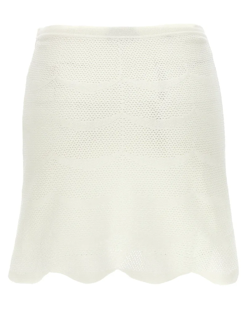 Tom Ford Crocheted Cotton-Silk Skirt — White White