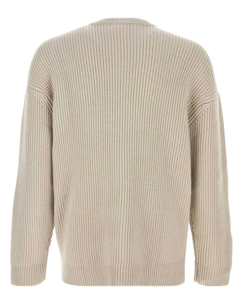 Entire Studios Unisex Sand Wool Oversize Sweater Beige Exterior: Maglieria Beige