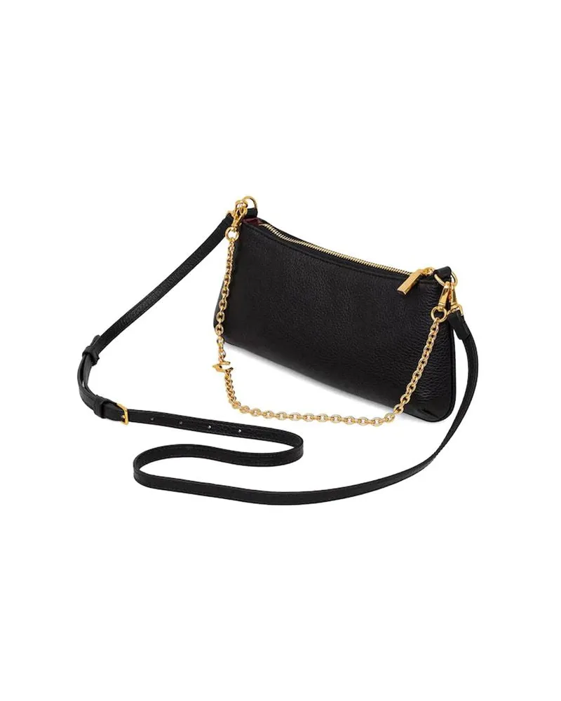 Coccinelle Women's Shoulder Bag Black Grained Leather - Shoulder-Bags Black