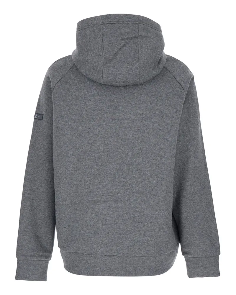 TATRAS Men's Grey Sweatshirt With Hood And Logo Patch Cotton Sweatshirts Sweater Gray