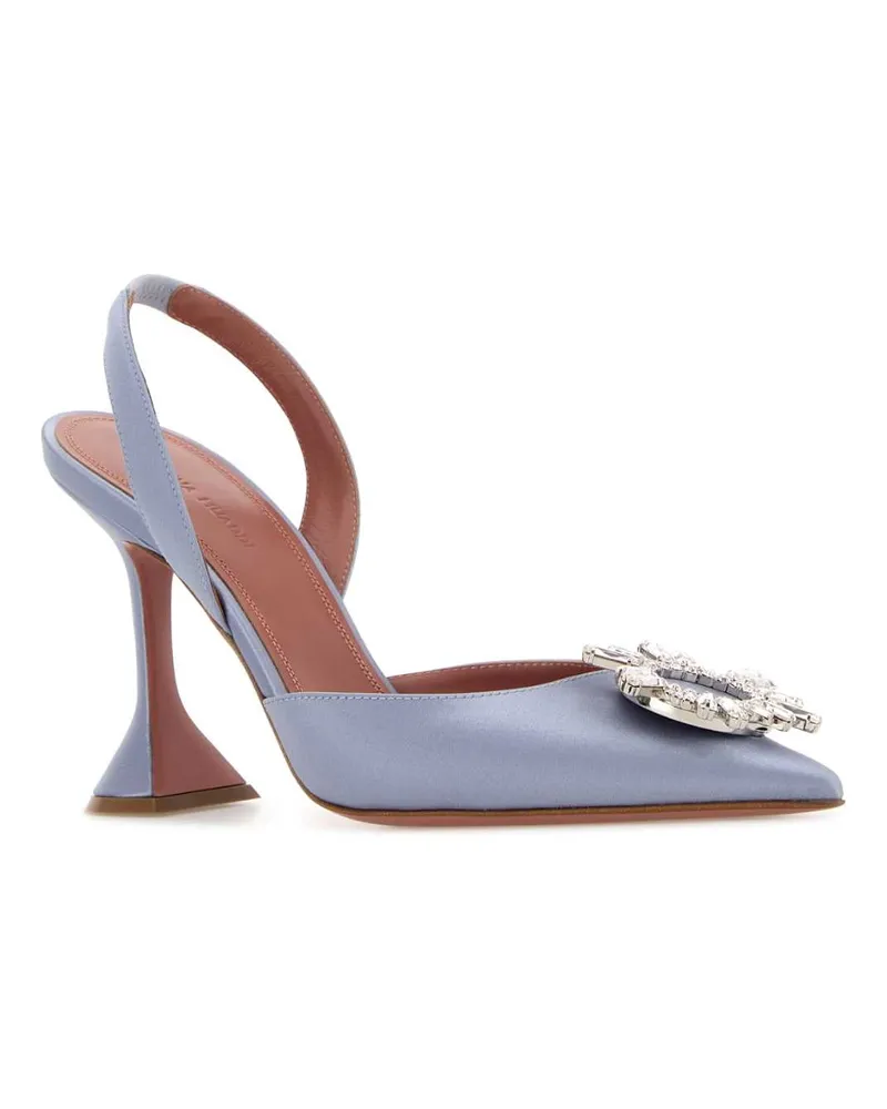 Amina Muaddi Begumsling95 Lilacgrey Scarpe Con Tacco High Heel Shoes Blue
