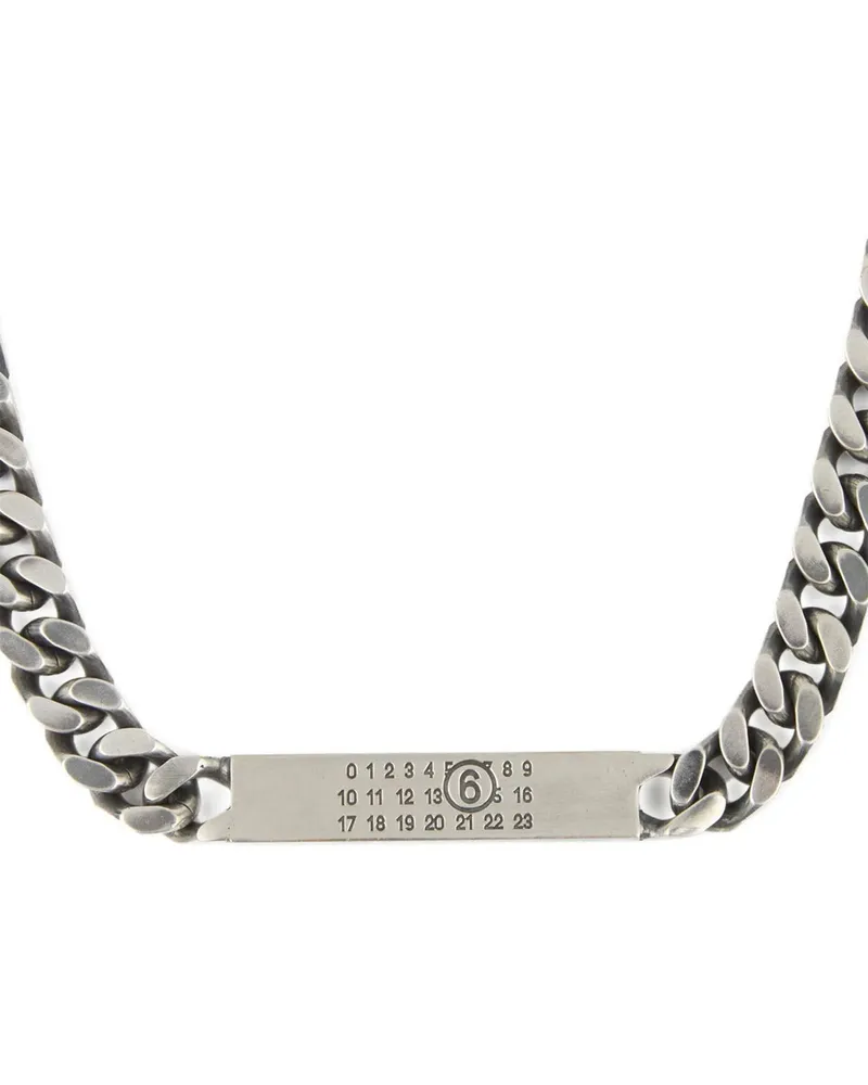 Maison Margiela Chain with Numeric Tag Necklace — Silver Silver