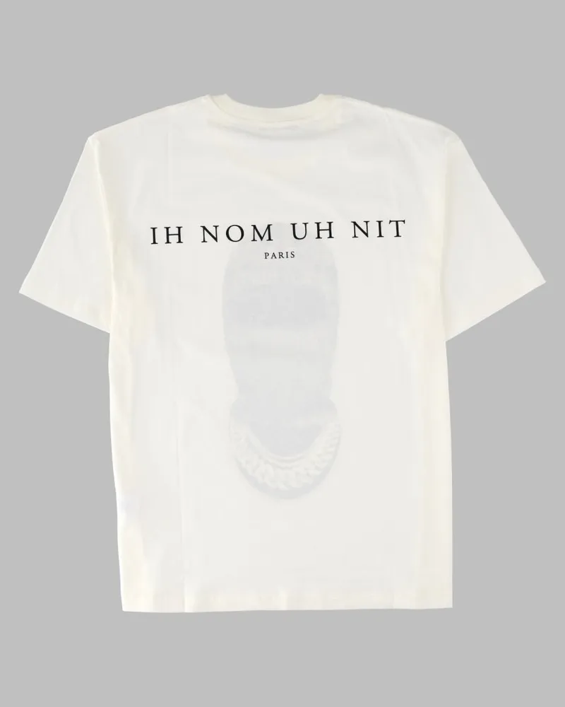 IH NOM UH NIT Mask Jewelry Graphic Print T-Shirt — White White