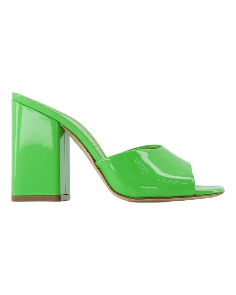 Paris Texas Women's Holly Anja Mules Kiwi Leather Green Shoes Green