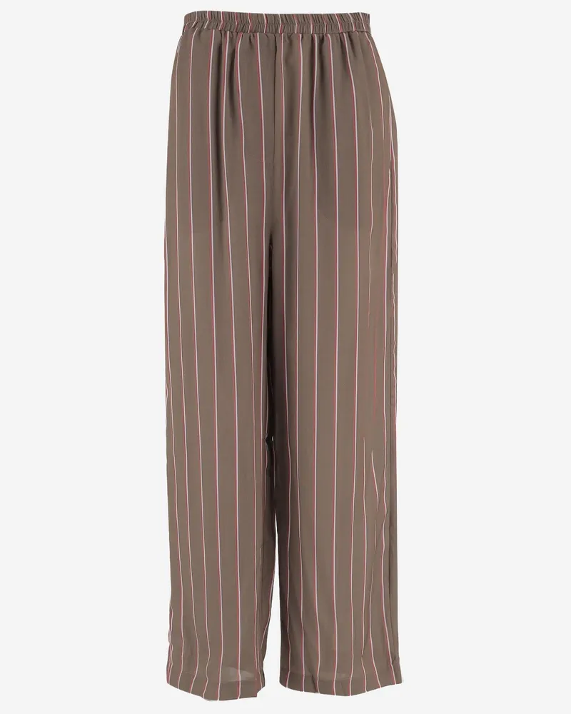 FRANKIE Shop Women's Trousers Brown Viscose-Silk Brown