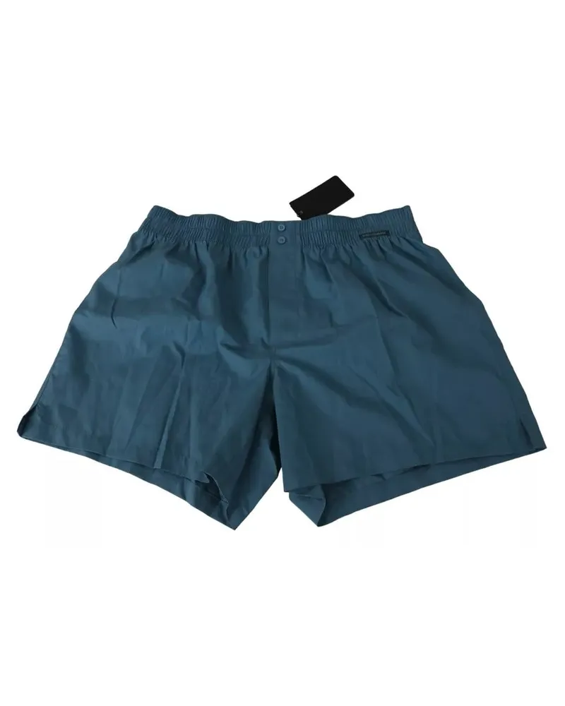 Dolce & Gabbana Men Blue Cotton Regular Boxer Shorts Underwear Blue