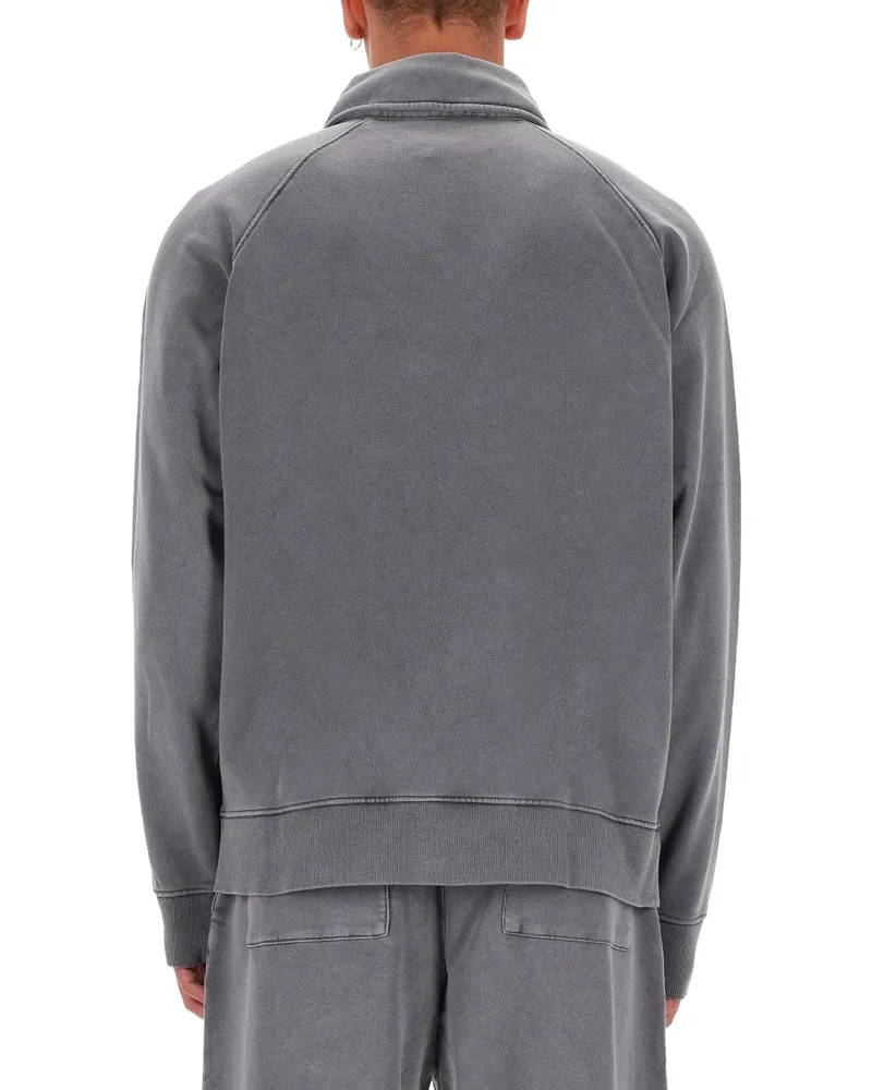Versace Jeans Logo-Print Cotton Sweatshirt — Grey Grey