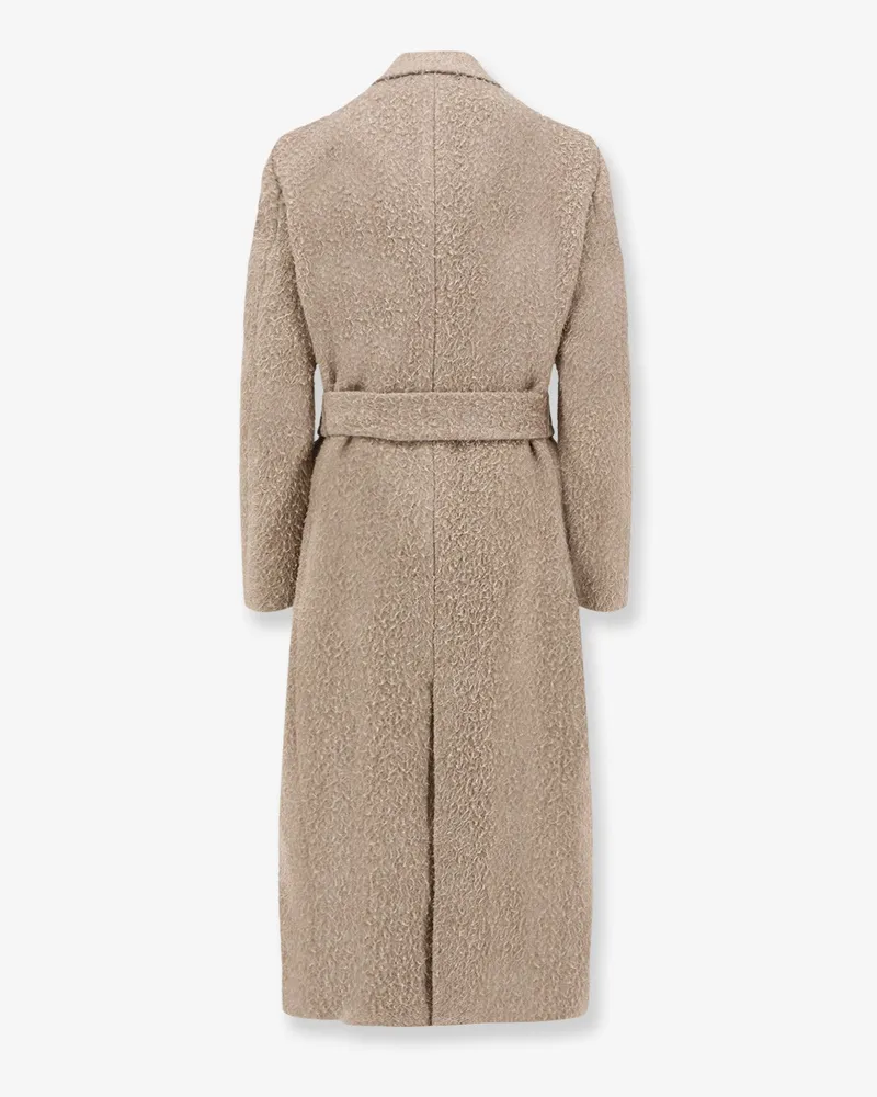 Golden Goose Women's Wrinkled Virgin Wool Blend Coat Beige Beige
