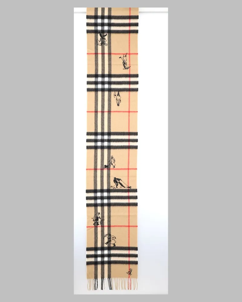 Burberry Check Mates Scarf — Beige Beige