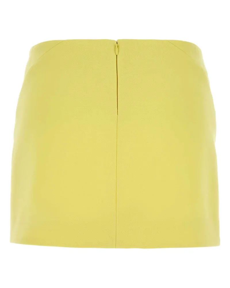 Givenchy Women's Yellow Stretch Crepe Mini Skirt Acidyellow Gonne Yellow
