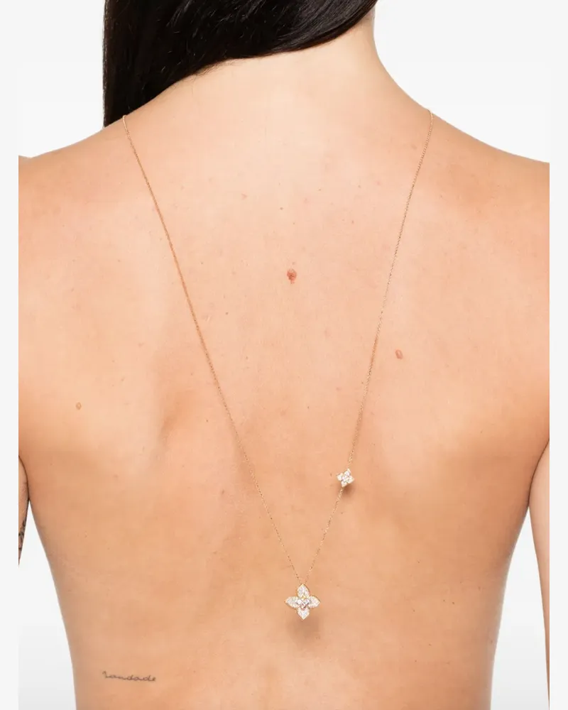 Roberto Coin Women's 18k Rose Gold Princess Flower Multi-Stone Necklace Ss25 W Rose