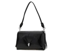 Women's Dual Shoulder Bag Black Leather