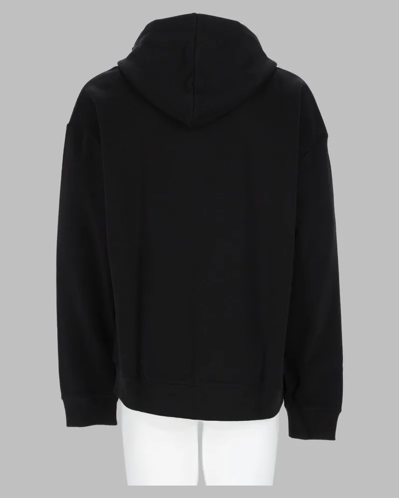 HUGO BOSS Zip-Up Logo Cotton Sweatshirt — Black Black