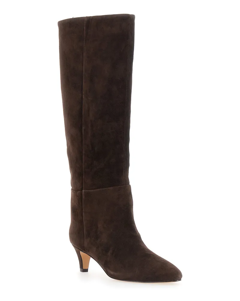 Twin-Set Women's Boots Brown Leather Brown