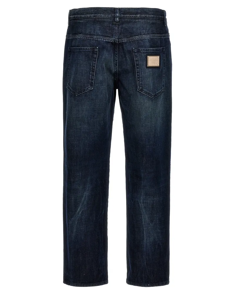 Dolce & Gabbana Men Blue Cotton Skinny Jeans Clothing Blue
