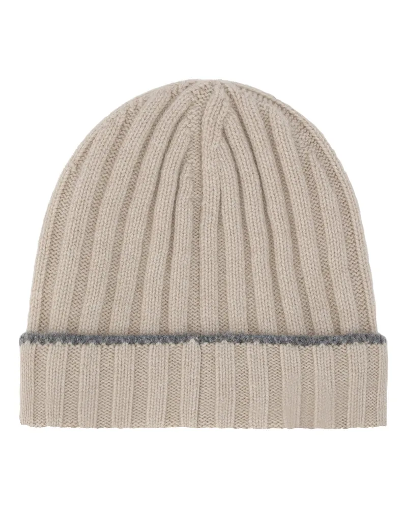Brunello Cucinelli Men's Beanie Hat X Bc Nes Kashmir-Capra Hircus E Hairbands Kashmir/capra Beige