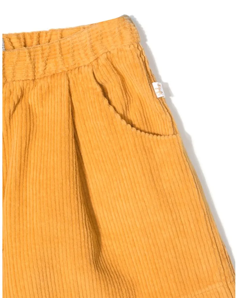 Il Gufo Cotton Blend Shorts — Yellow Yellow