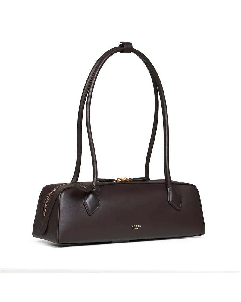 Alaïa Women's Shoulder Bag Le Teckel Dark Brown Calf Leather Brown
