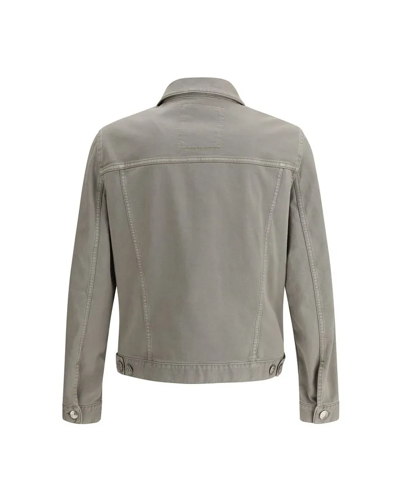 Brunello Cucinelli Men's Bicolor Cotton Clothing Gray