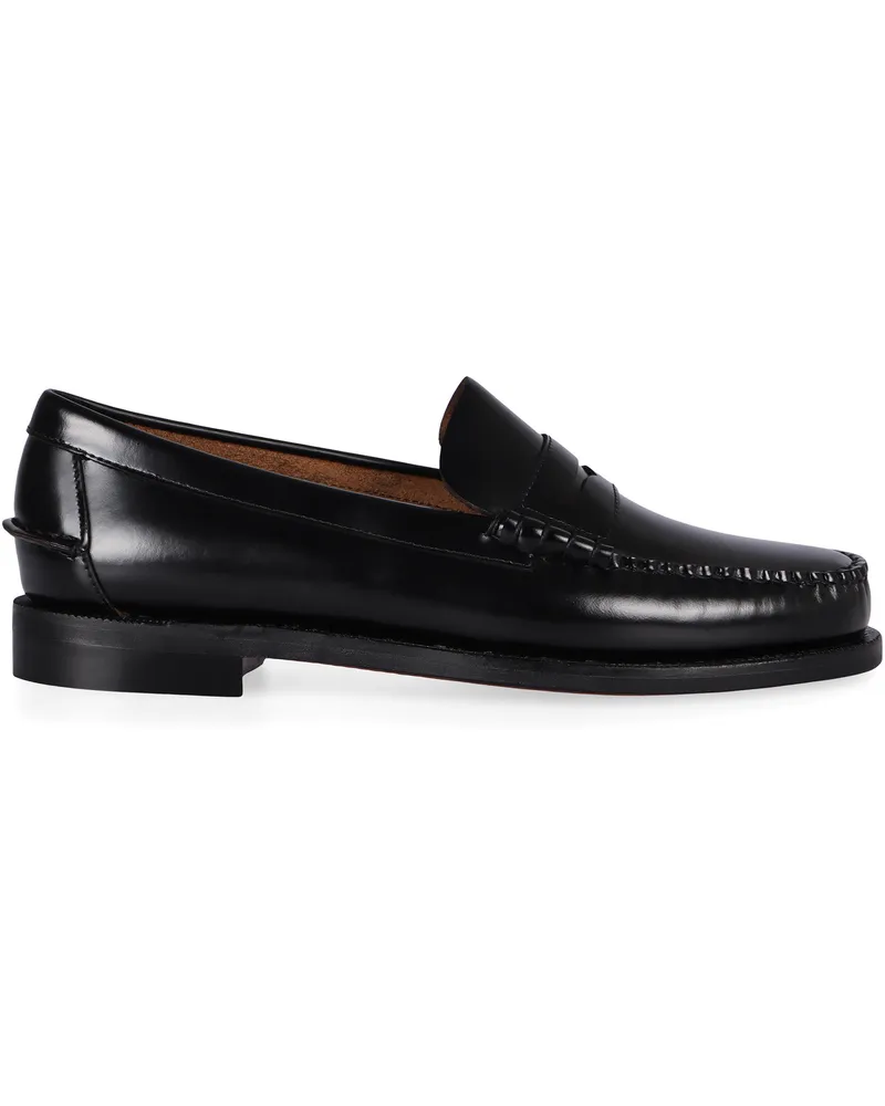 Sebago Leather Loafers For Men Black Black