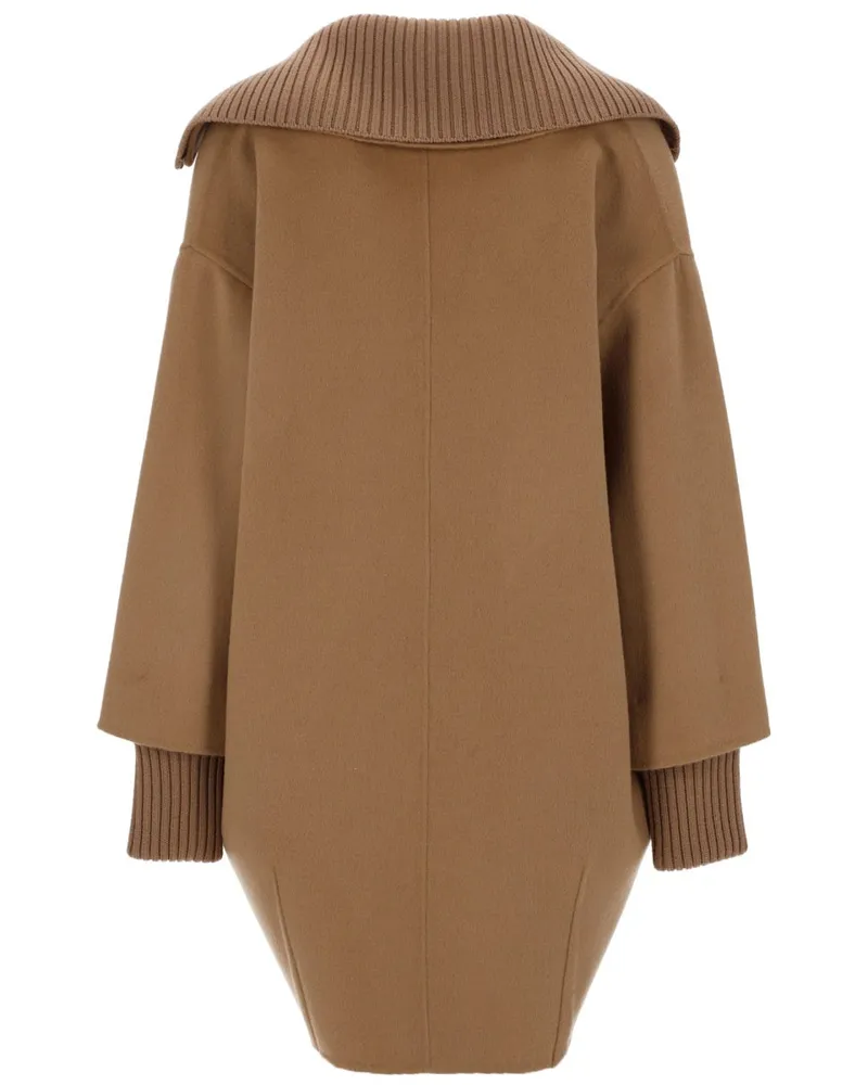 P.A.R.O.S.H. Wool Trench Coat — Beige 