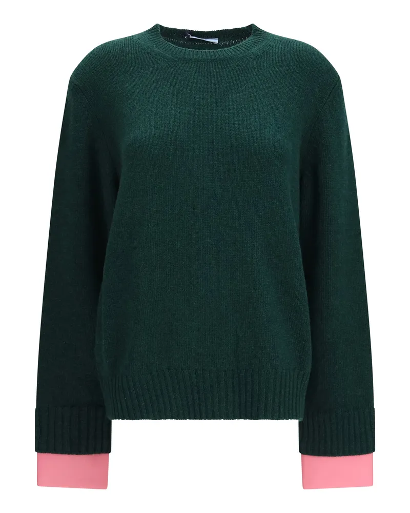 Prada Wool Cashmere Crewneck Sweater — Green Green
