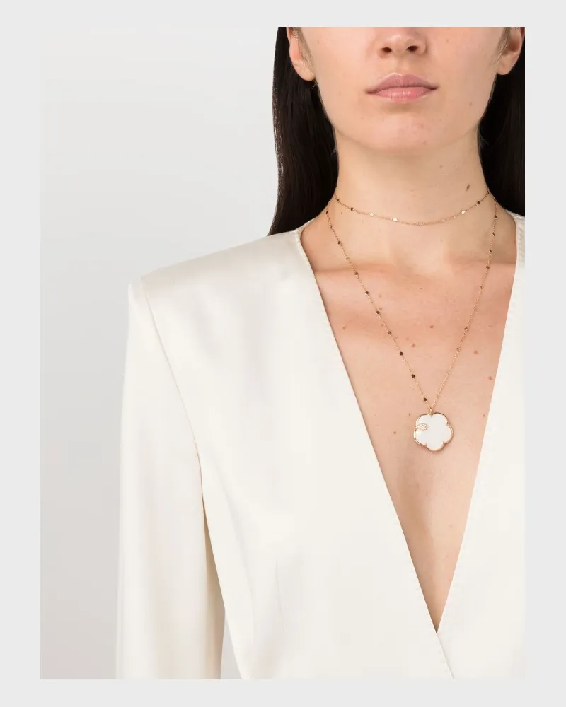 Pasquale Bruni Women's 18kt Rose Gold Ton Joli Diamond Necklace Continuty Rose