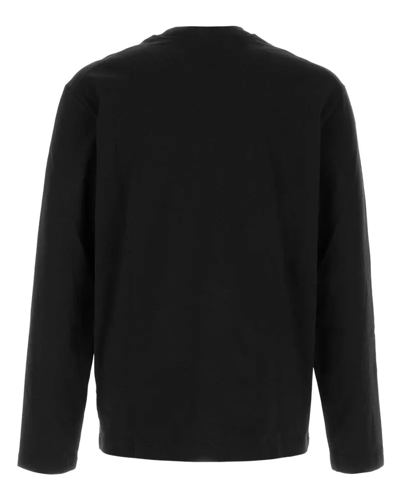 Jil Sander Men's Long-Sleeve Pocket T-Shirt Black Cotton Black