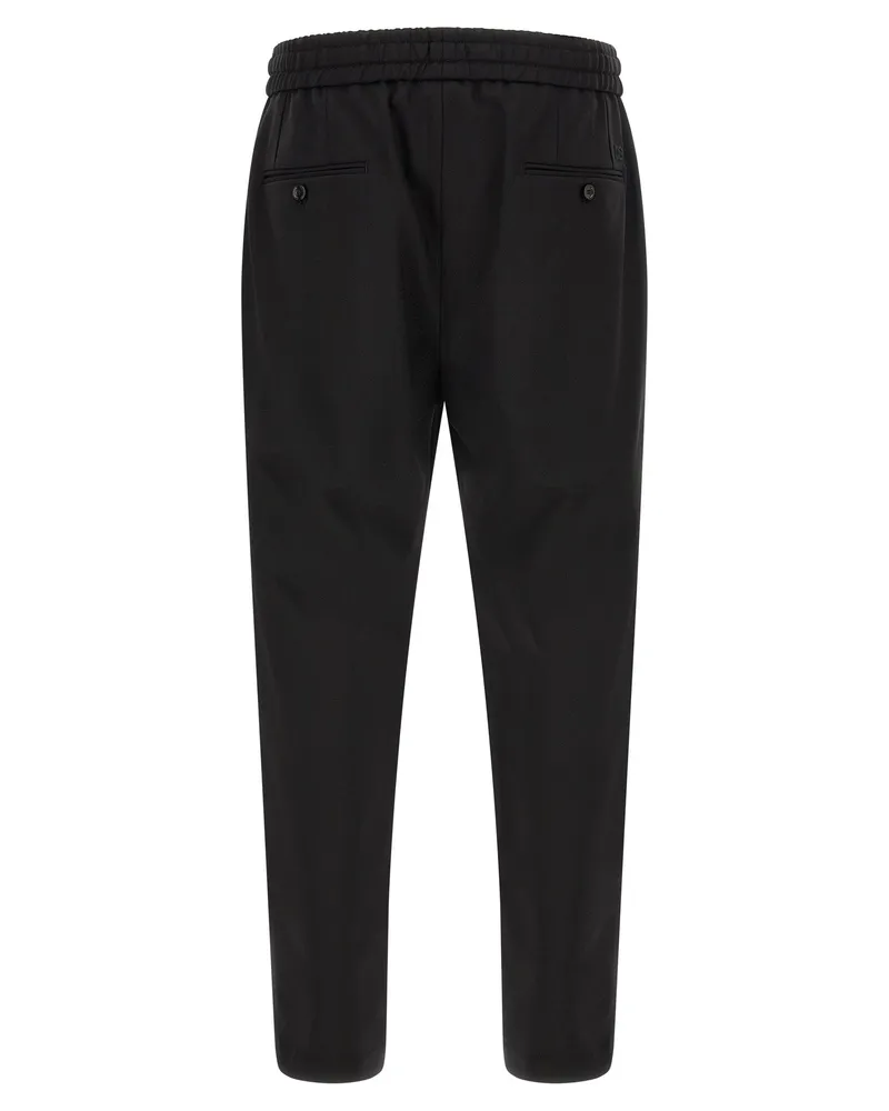 Dolce & Gabbana Virgin Wool Gabardine Joggers — Black Black