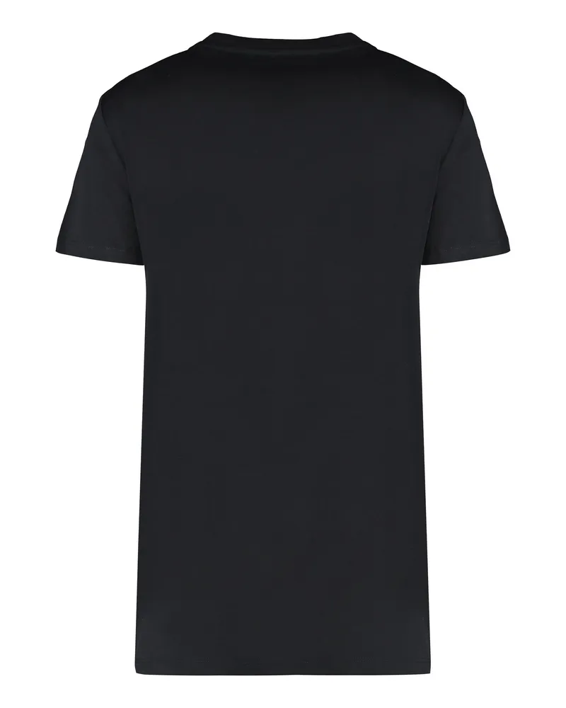 Max Mara Women Cotton T-Shirt With Embroidery Black T-Shirts & Jerseys Black