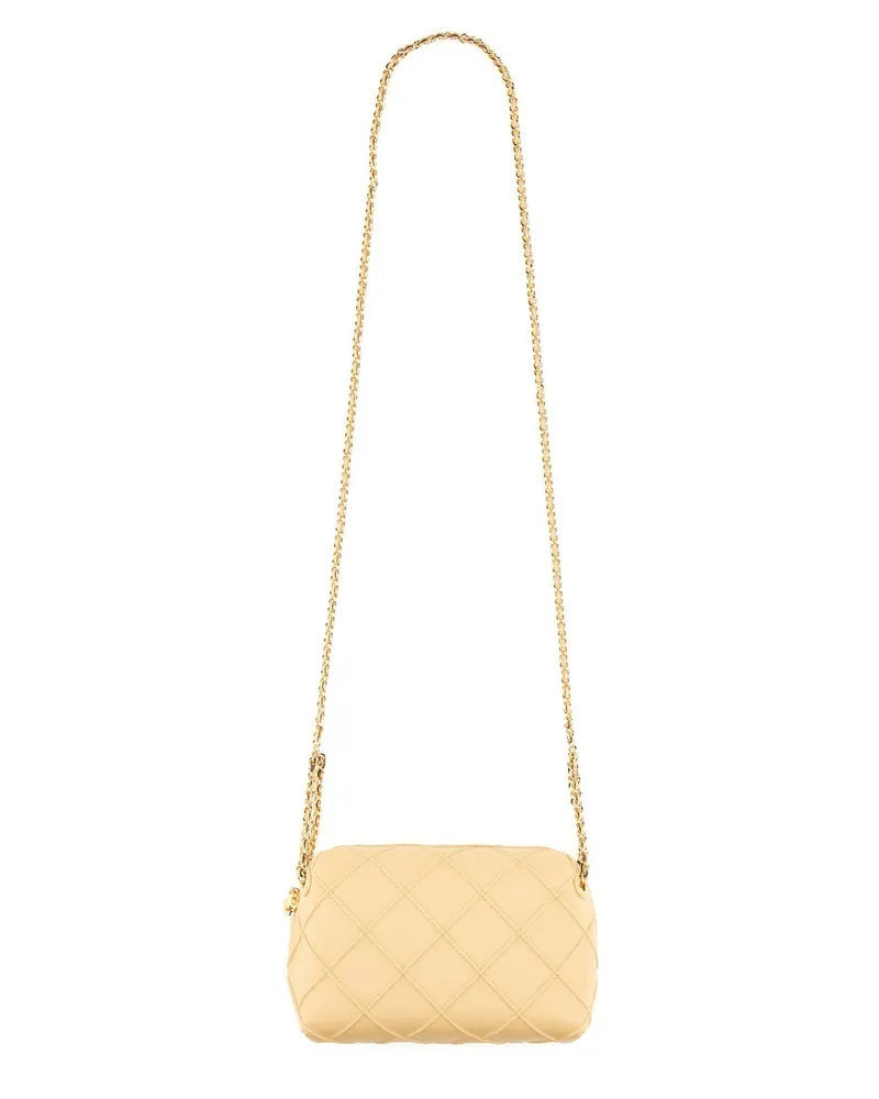 Tory Burch Women's Fleming Shoulder Bag Beige Lamb Leather Beige