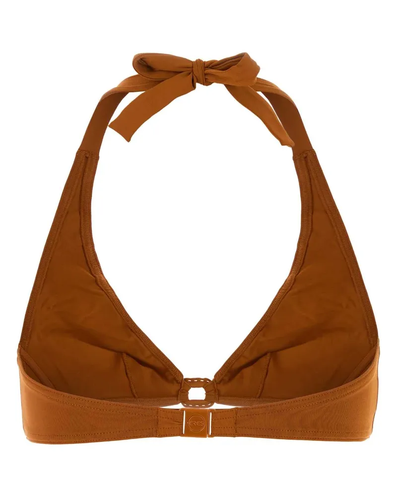 Eres Women's Caramel Stretch Nylon Navire Bikini Top Ecorcee25 Exterior: Elastane Costumi Da Bagno Swimwear Orange