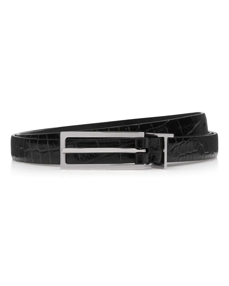 Tom Ford Men's Leather Belt T Loop Black Calf Black