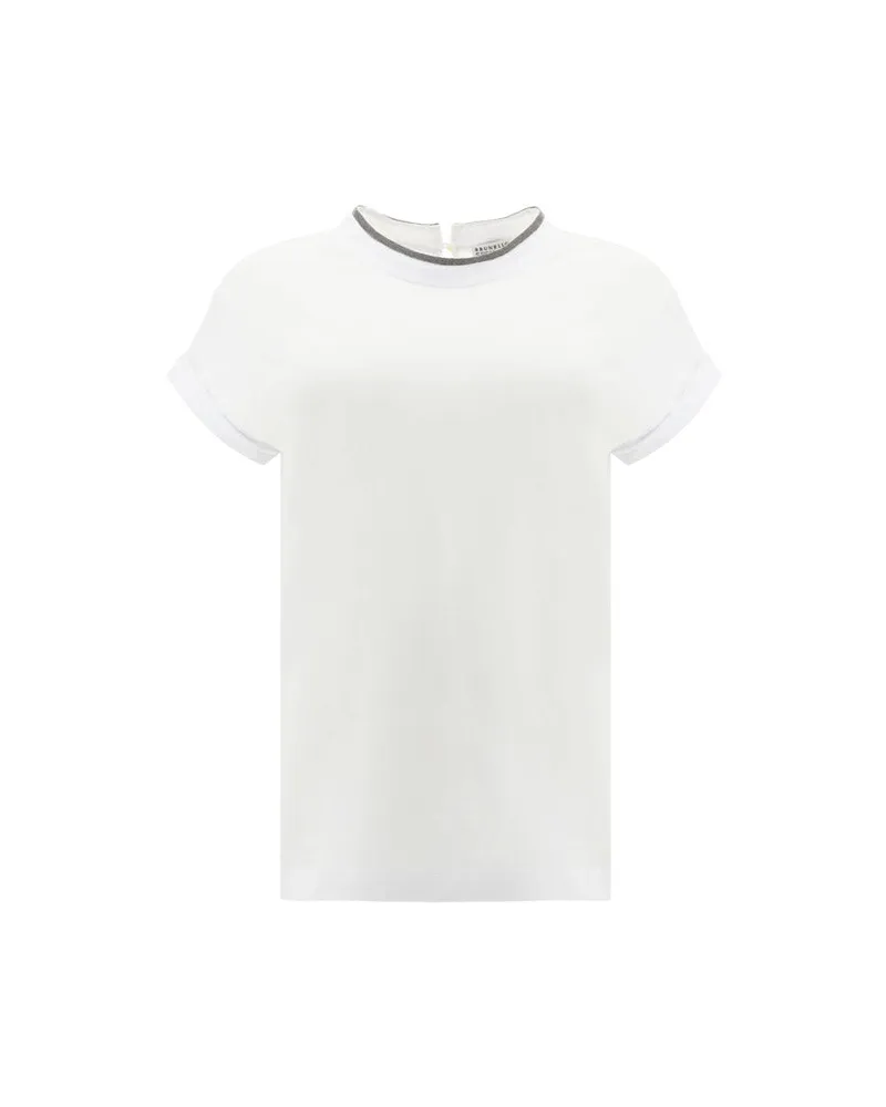 Brunello Cucinelli Women Cotton T-Shirt White General T-Shirts & Jerseys White