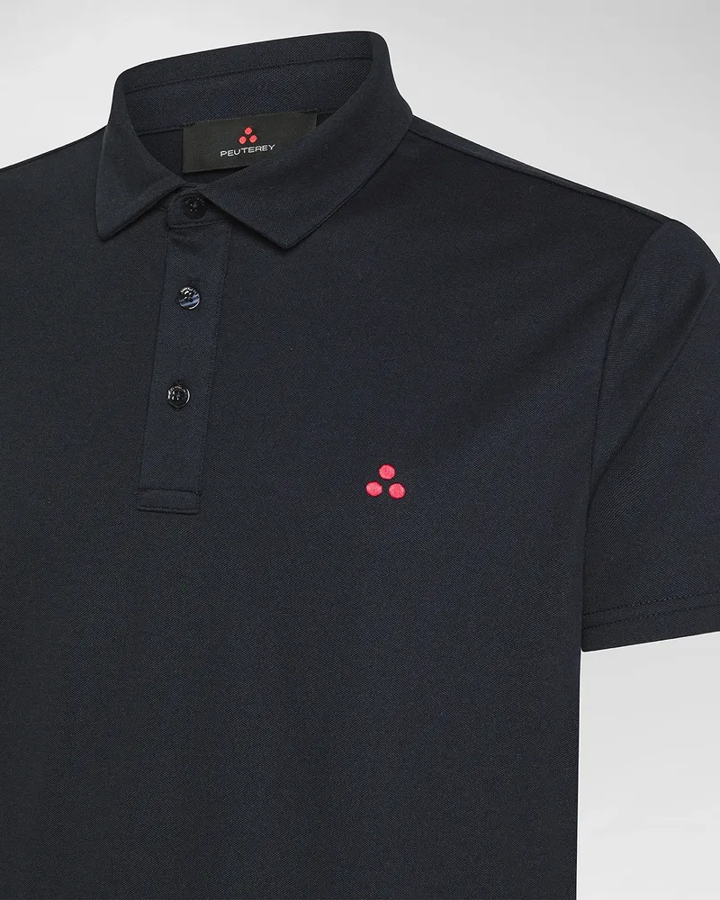 Peuterey Men's Polo Mezzola Blue Graphite Polyester Shirts T-shirts And Polos Navy