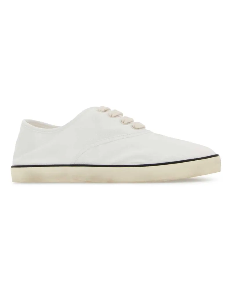 Miu Miu Women's White Canvas Sneakers Bianco White