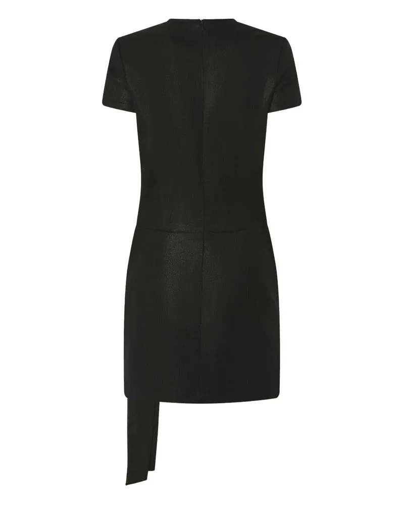Pinko Women's Dress Black Wool Pinstripe Black