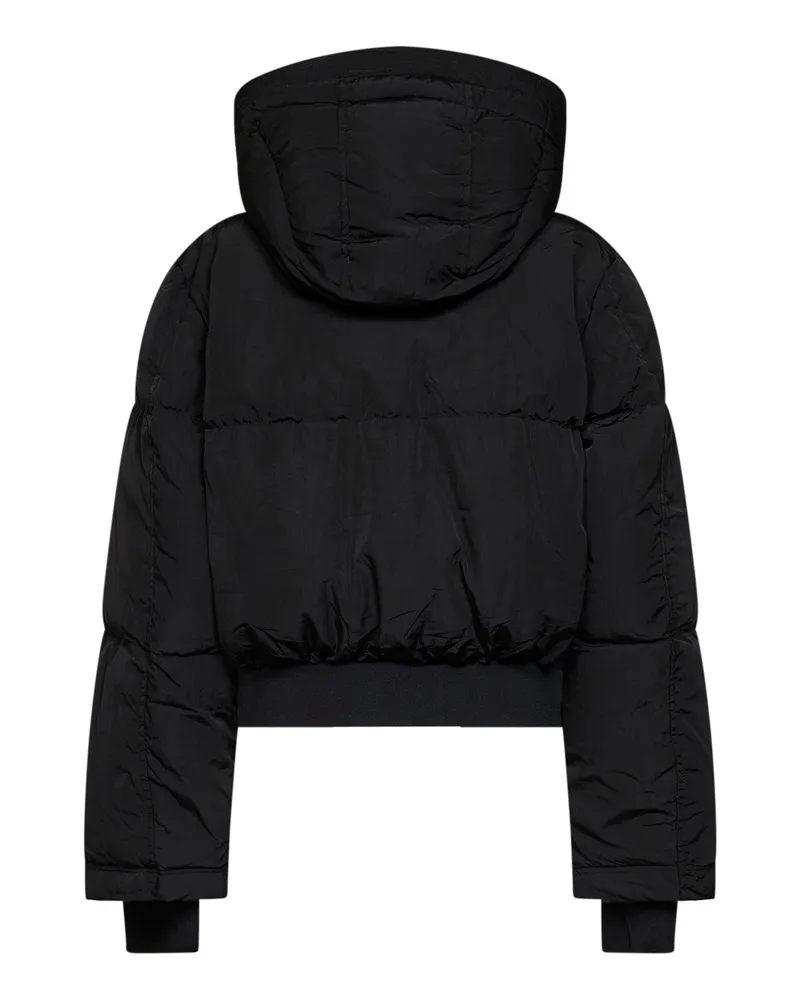 Diesel Women's Down Jacket Hooded Black Polyamide Puffer Black