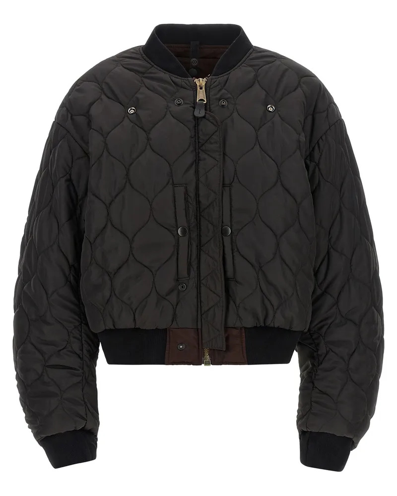 Maison Margiela Reversible Polyamide Bomber Jacket — Brown Brown