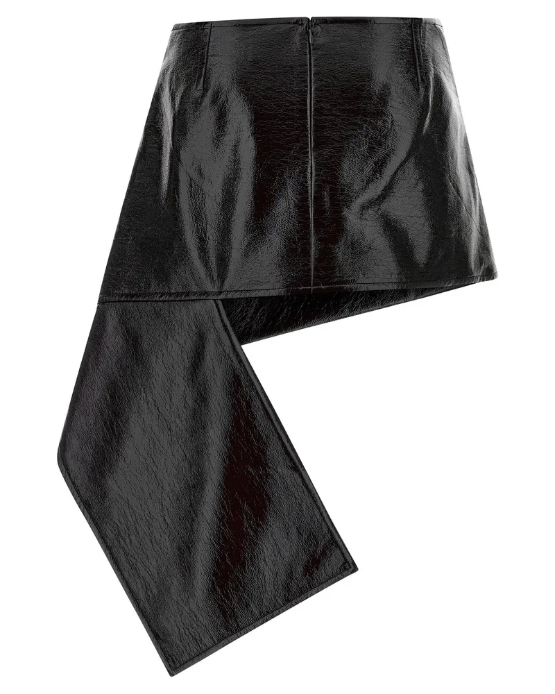 Courrèges Fold Mini Skirt — Black Black