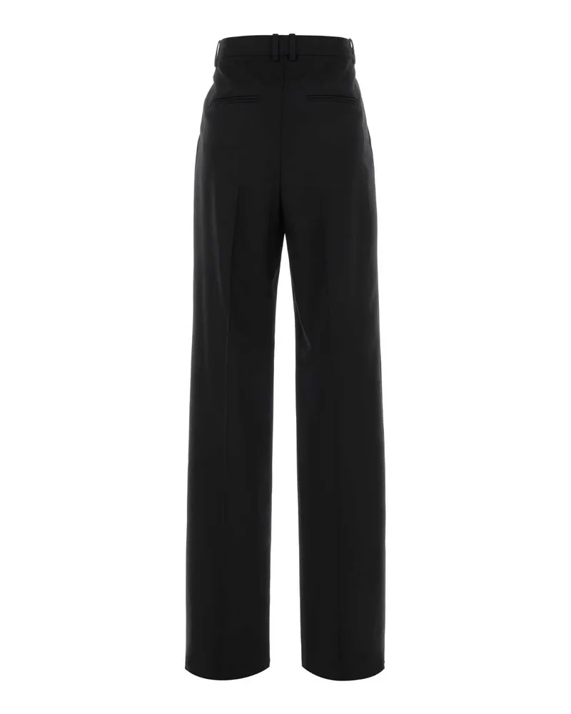 Saint Laurent Women's Black Wool Pant Noir Exterior: Pantaloni Trousers Black