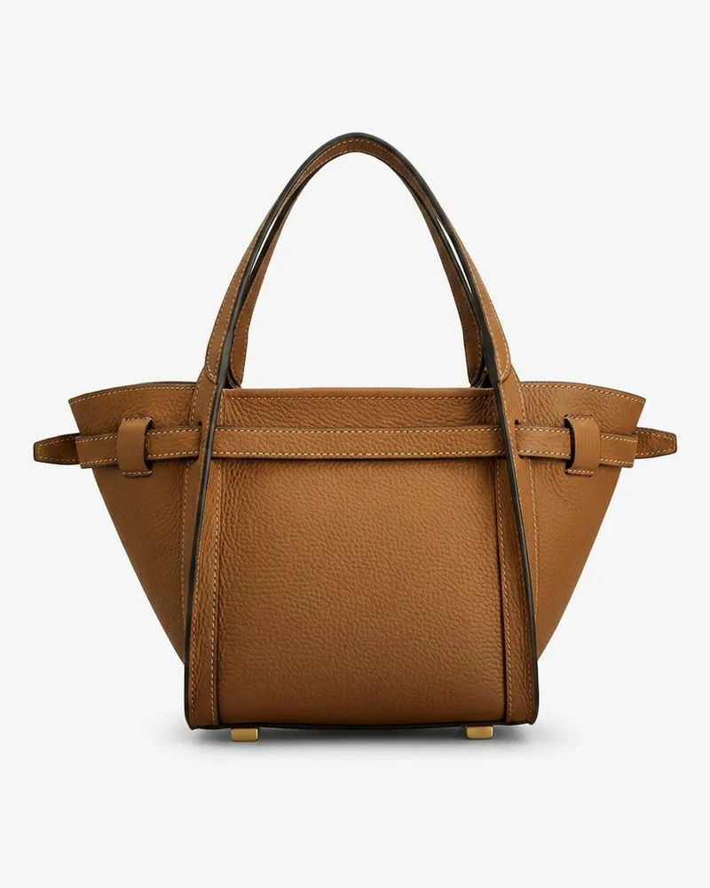 TOD'S Women's Tote Bag T Signature Leather Brown Brown