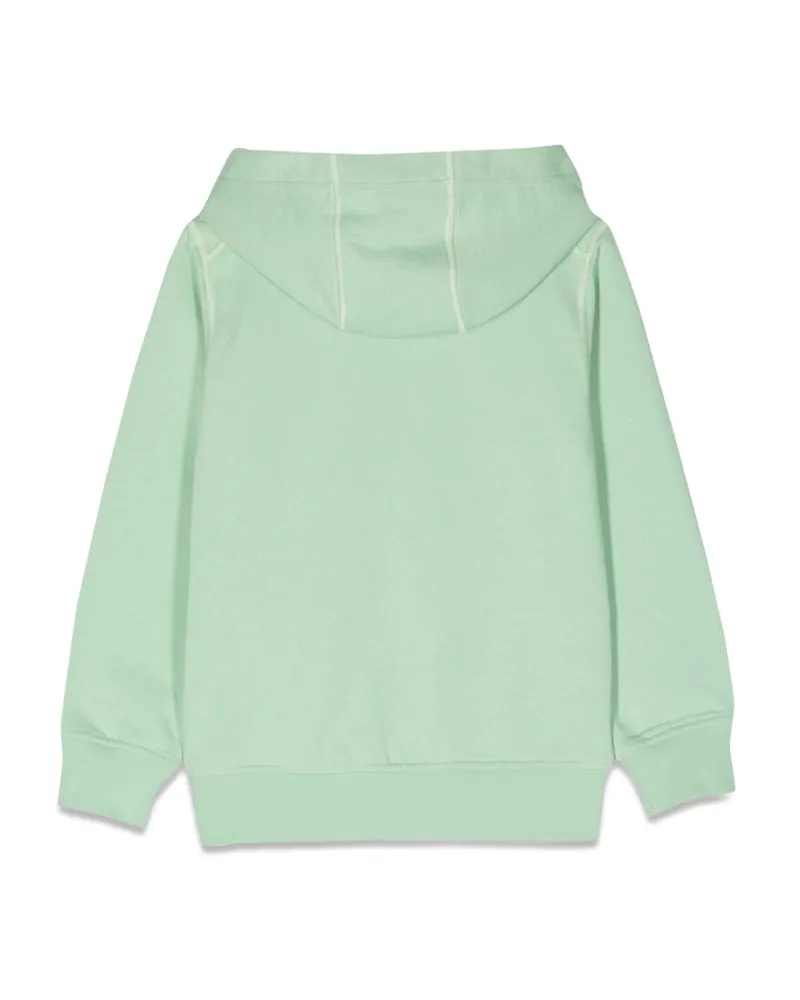 Stone Island Cotton Hooded Sweatshirt — Green Green
